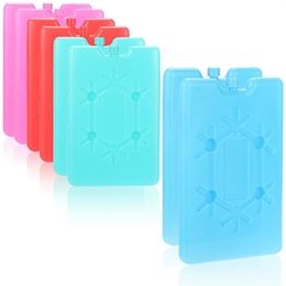 com-four® 8x Extra flaches Kühlakku - Platzsparend und ideal für Kühlbox und Kühltasche - Kühlelement in bunten Farben [Auswahl variiert] (08 Stück - klein) - 1