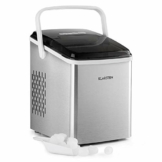 Klarstein Arctic Porter Eiswürfelmaschine, 12kg/24h, 2 Größen, Produktionszeit: 8 Minuten, Eiswürfel pro Zyklus: 9, 2 Liter Wassertank, LCD-Anzeige, Timer, Tragegriff, BPA-Frei, silber - 1