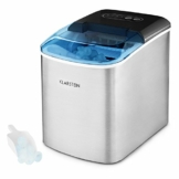 Klarstein On-The-Rocks - Eismaschine, Eiswürfelbereiter, Eiswürfelmaschine, 12 kg / 24 h, 120W, 2 Würfelgrößen, 6-12 min, 2,1 Liter Wassertank, Selbstreinigungsprogramm, Edelstahl, schwarz - 1