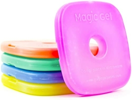 Magic Gel Kühlakkus für Kinder (5 Stück) - Wiederverwendbare Kühlakkus für Kühltasche - Große und flache Kühlakkus für die Brotdose - 1