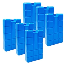 ToCi 6er Set Kühlakku mit je 400 ml | 6 Blaue Kühlelemente für die Kühltasche oder Kühlbox | Kühlakkus wiederverwendbar | Kühlpads Kühlpack für Kühltragetrage - 1